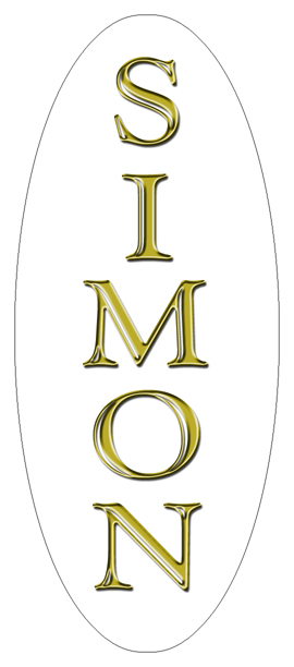 DA18 SIMON GD WT (SIMON) Gold letters White Background PROOF